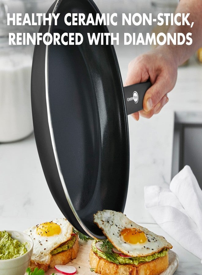 جرين بان مقلاة جرين بان كامبريدج الصحية المصنوعة من السيراميك غير اللاصق والألومنيوم المقاوم للحرارة - أسود (30 سم) - Image 2